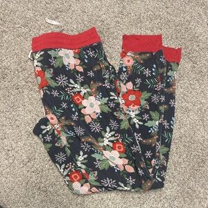Little Sleepies Floral Pajama Pants - Red and Black